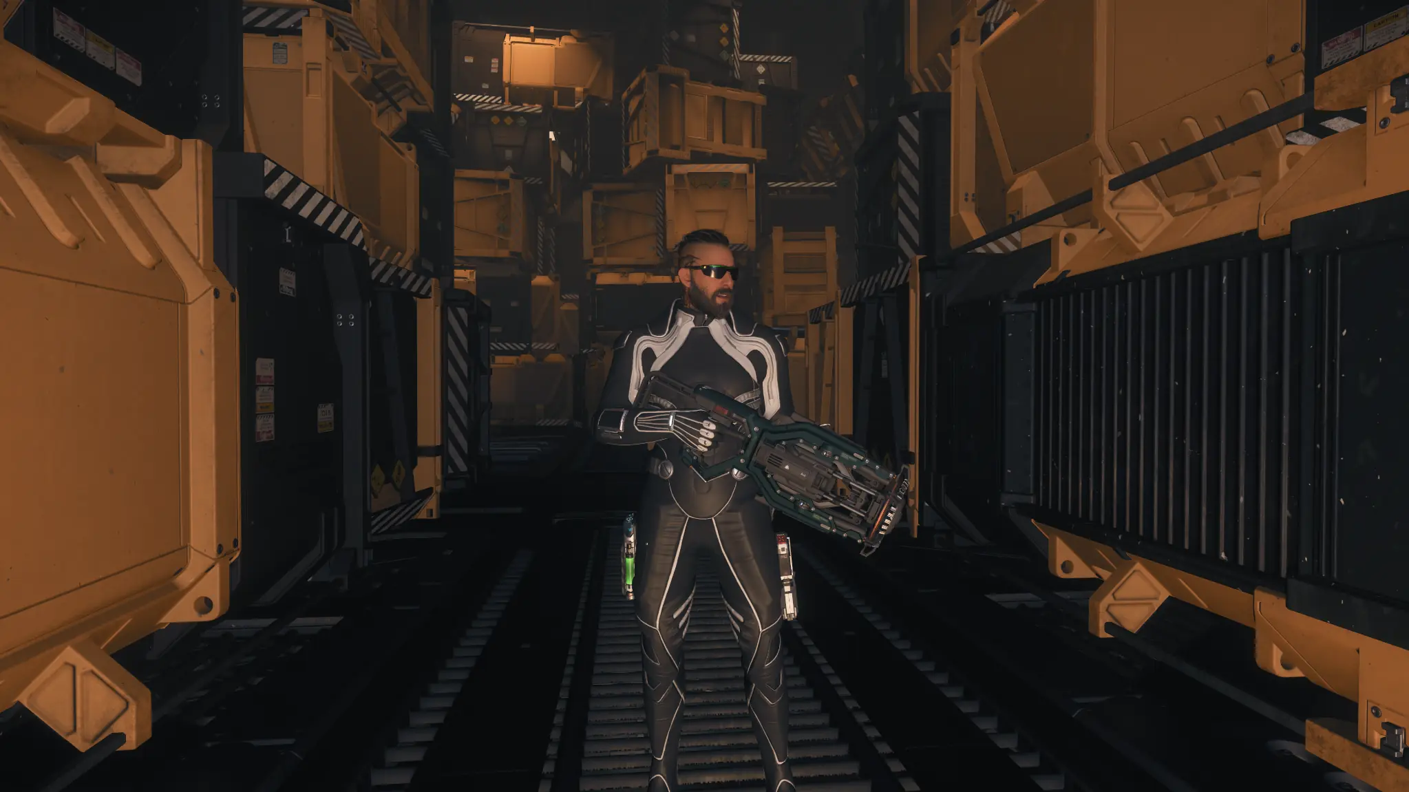 Beladener Frachtraum einer Aegis Reclaimer